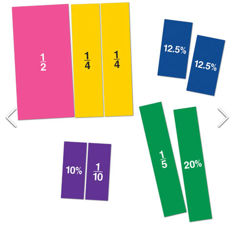 Double-Sided Magnetic Fraction Squares - Set 51