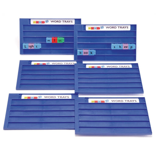 Phonix Word Trays Pack Of 6 Pack Of Six - English Language Skills & Activities Phonics & Multiphonics