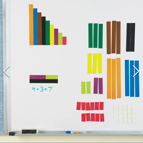 Giant Magnetic Cuisenaire Rods Demonstration Pack