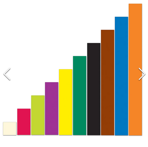 Giant Magnetic Cuisenaire Rods Demonstration Pack