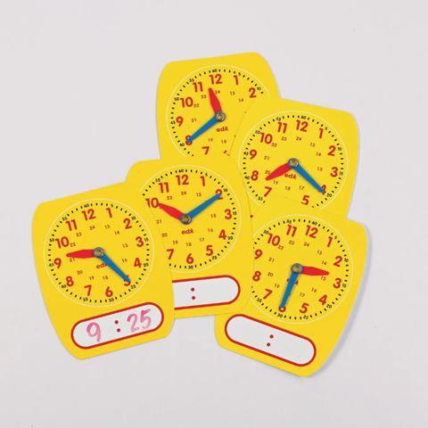 24 Hour Wipe Off Clock Dials - Pack of 5 Pack of five