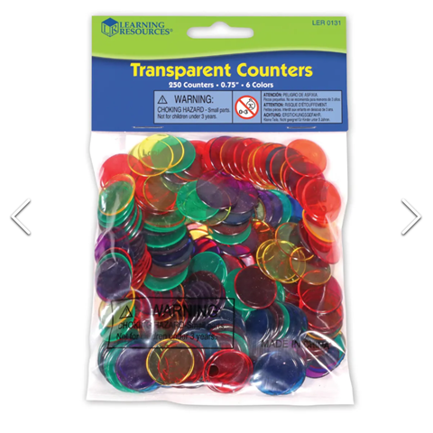 Transparent Counters - Pack of 250