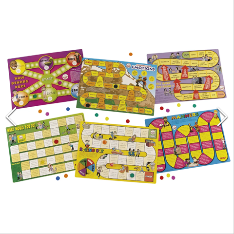 SMART KIDS 6 Social Skills Board Games Set