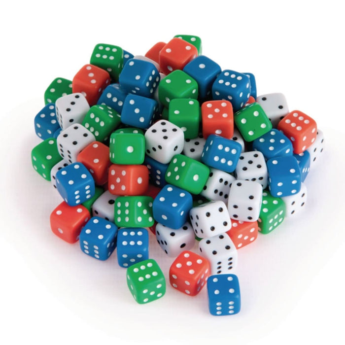 Coloured Dice - Maths Number Works & Games Sorting & Counting