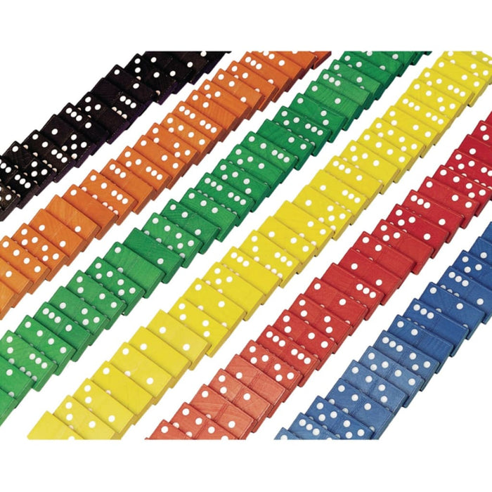 Coloured Dominoes - Maths Number Works & Games Sequencing & Predicting Sorting & Counting