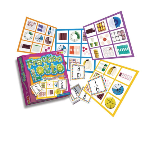 Fraction Lotto - Maths Fractions & Measuring Number Works & Games