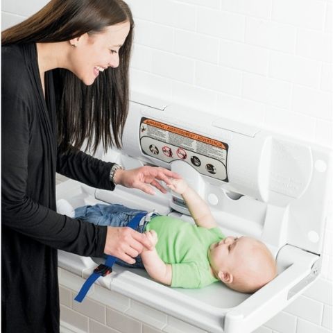 Wall Mounted Changing Table | Horizontal Grey
