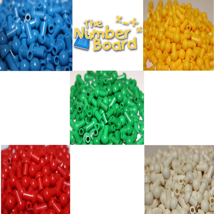 Number Board Pegs 5 Colour Pack