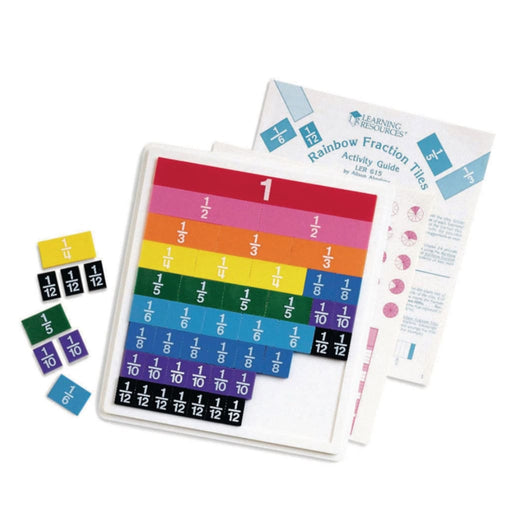 Rainbow Fraction Tiles - Maths Fractions & Measuring Number Works & Games Sorting & Counting