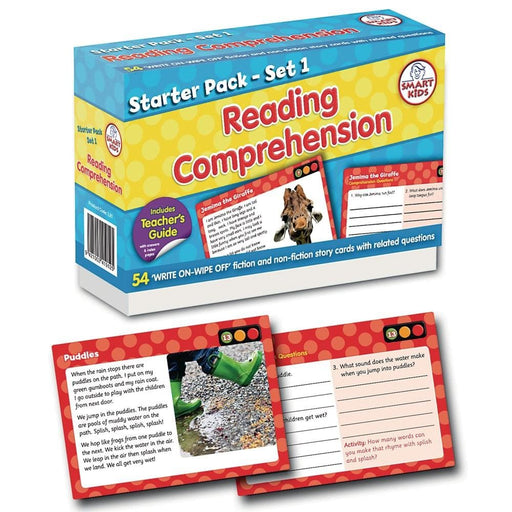 Reading Comprehension Starter Pack Set 1 - Pack of 54 - English Dyslexia, Language Skills & Activities, Reading, Spelling