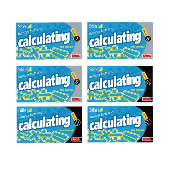 Stile Number Facts And Calculating Books 7-12 - Maths Dyspraxia & Dysculia Number Works & Games Sequencing & Predicting Sorting & Counting