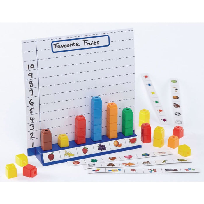 Unifix Graphing Board - Maths Fractions & Measuring Number Works & Games Sequencing & Predicting Sorting & Counting