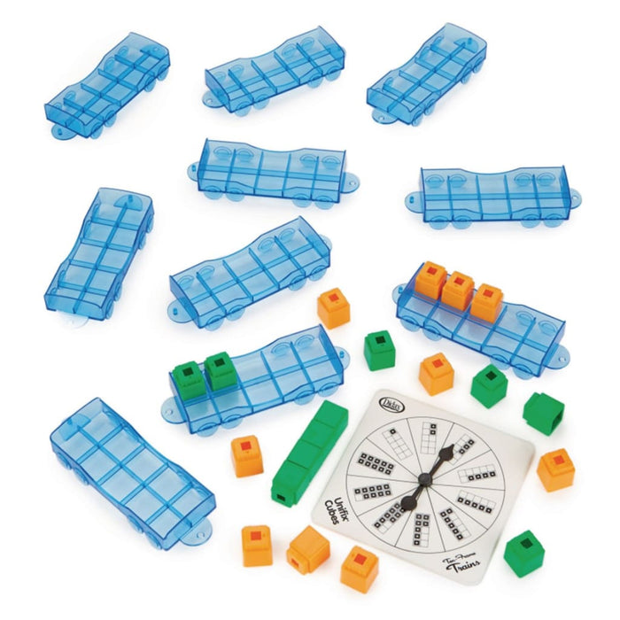 Unifix Ten Frame Trains - Maths Number Works & Games Sequencing & Predicting Sorting & Counting